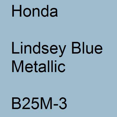 Honda, Lindsey Blue Metallic, B25M-3.